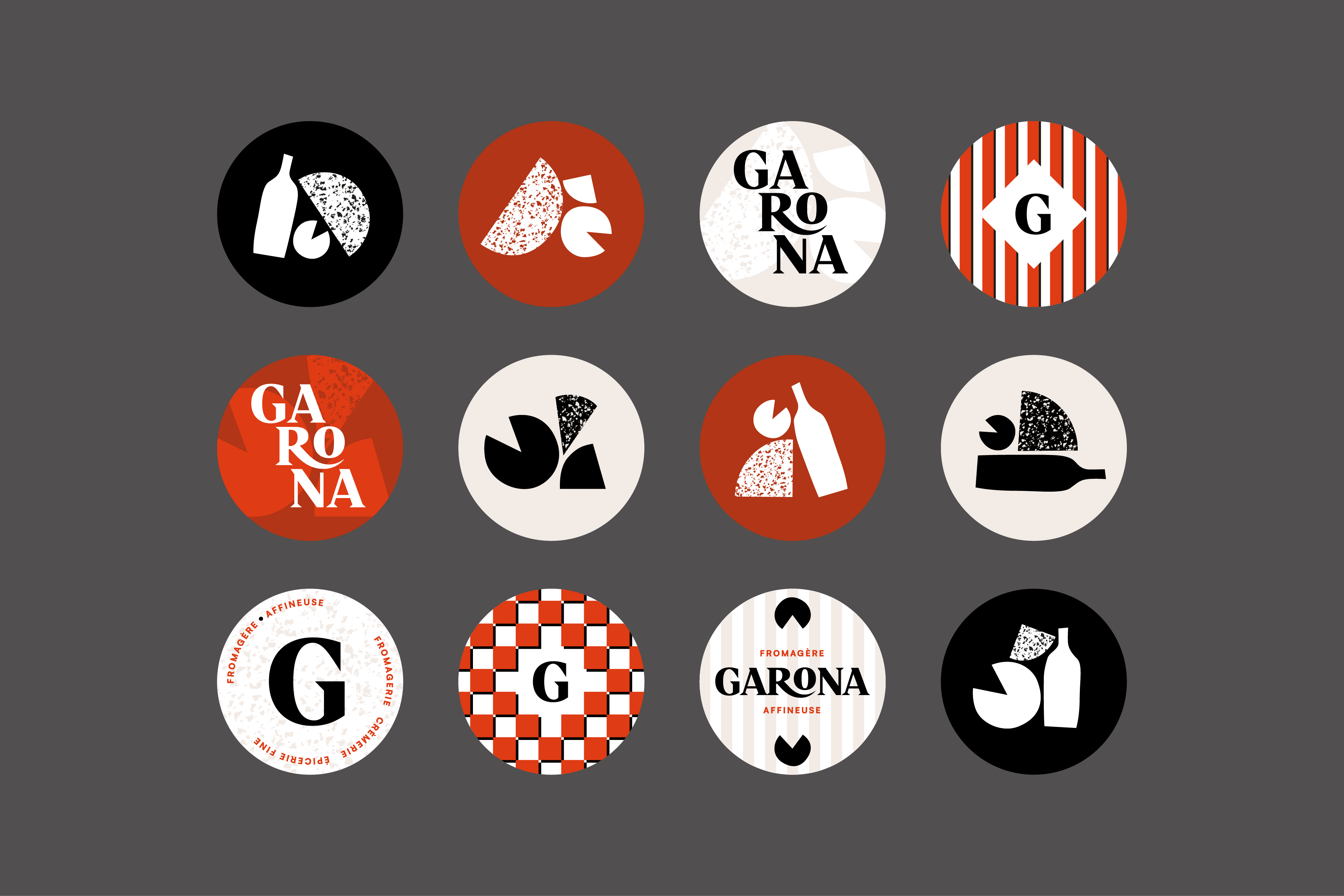 Stickers réalisés pour la fromagerie Garona