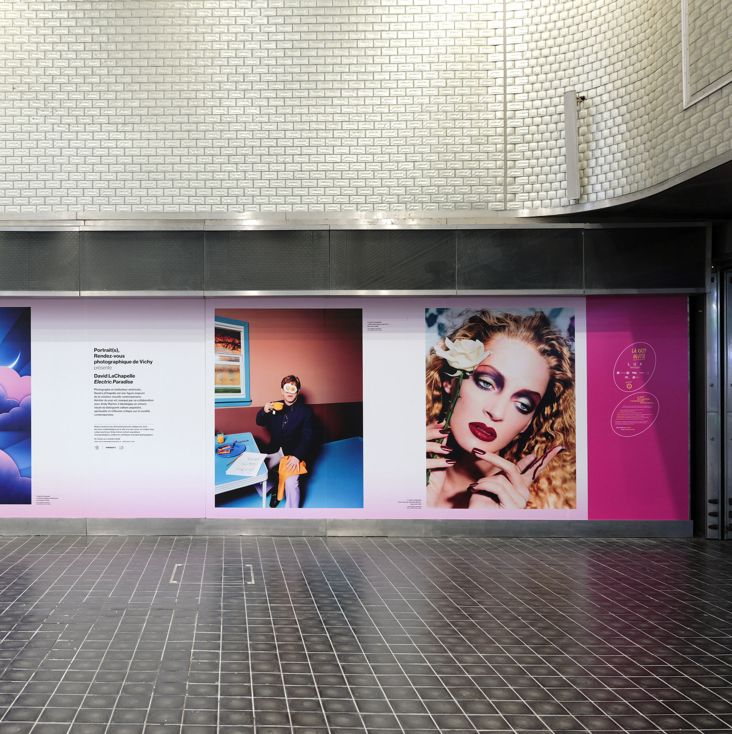 Fresques pour le partenariat Réseau LUX x RATP : David LaChapelle présenté par Portrait(s).