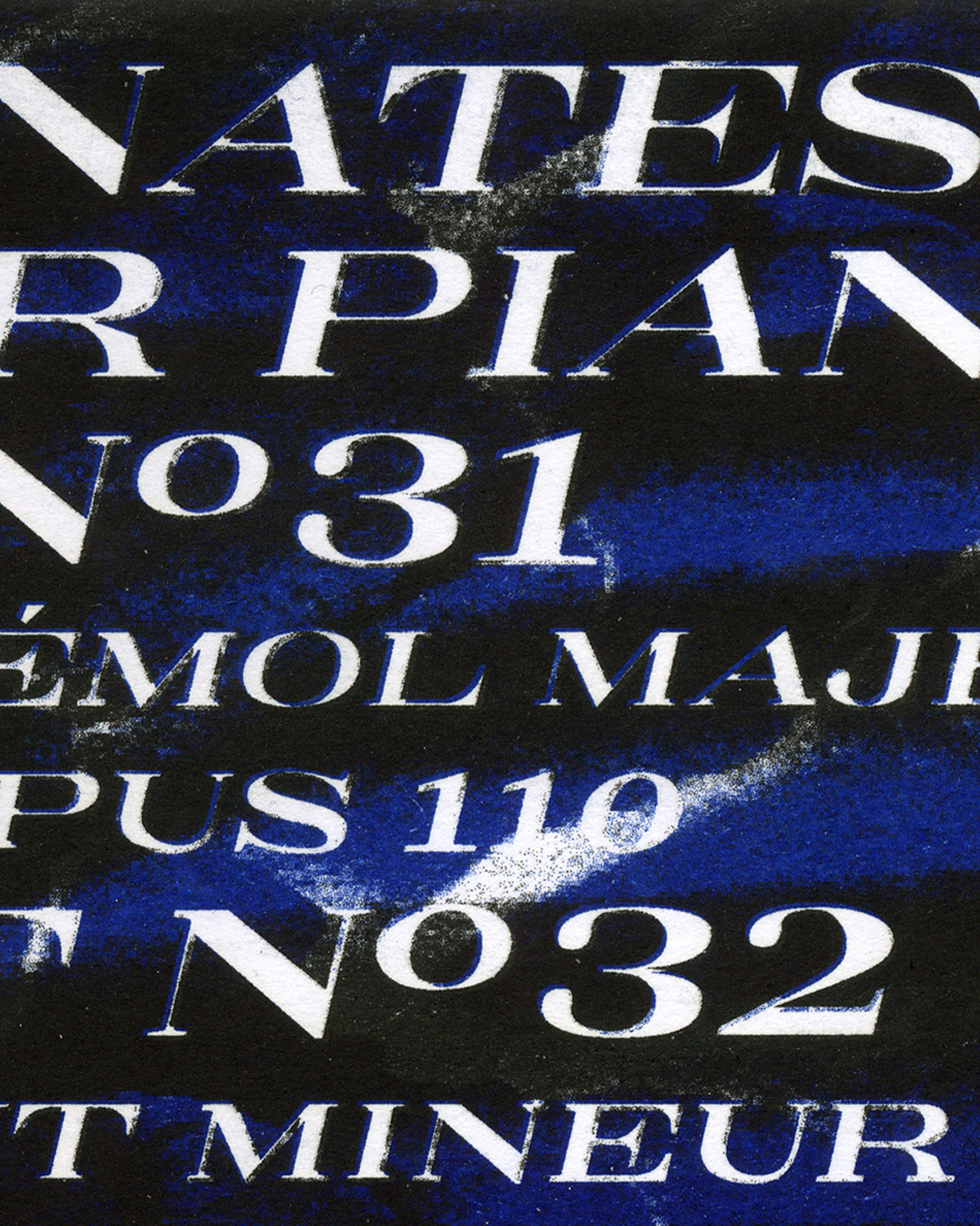 Lettrage pour collection de pochettes de disques de Beethoven