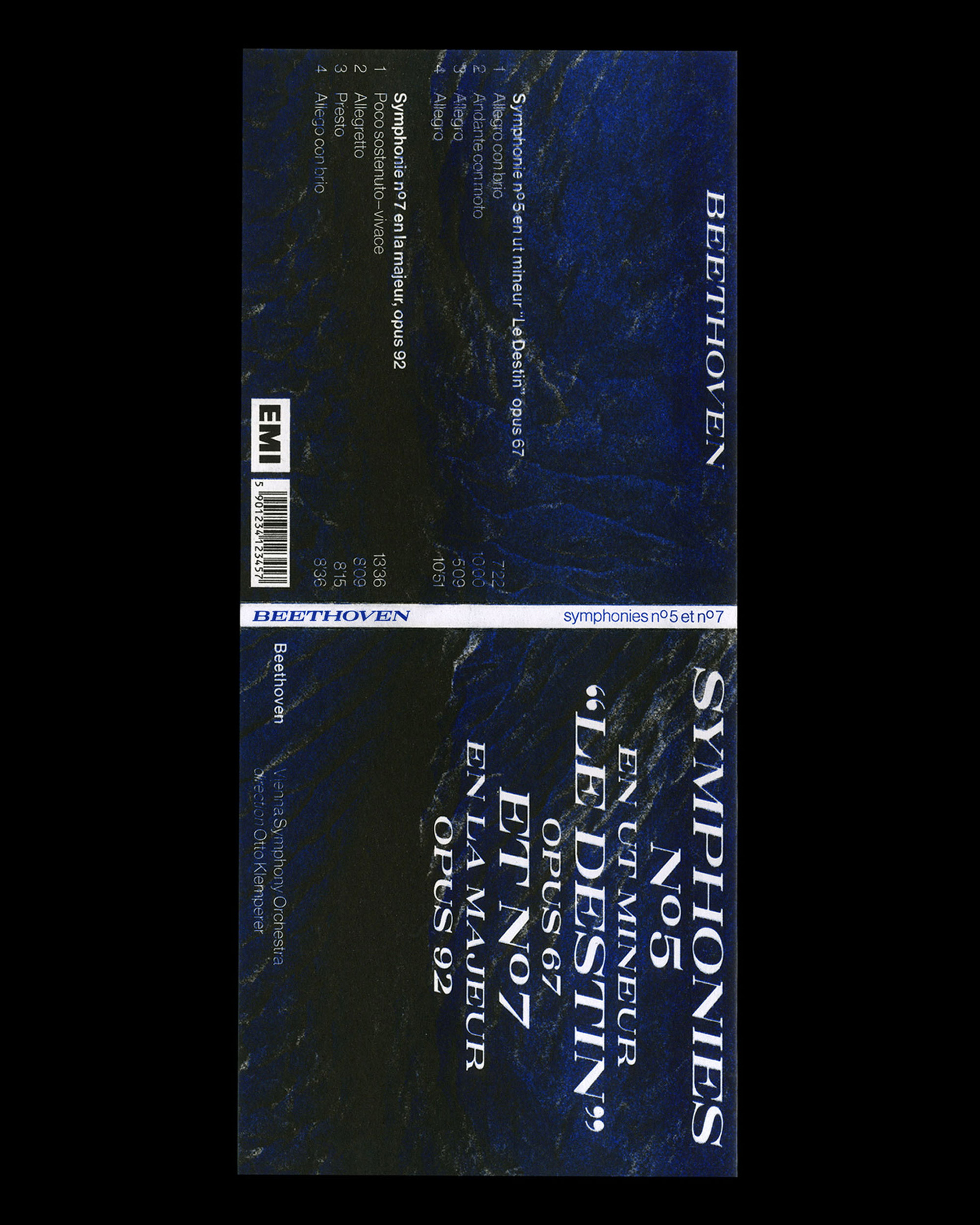 Lettrage pour collection de pochettes de disques de Beethoven