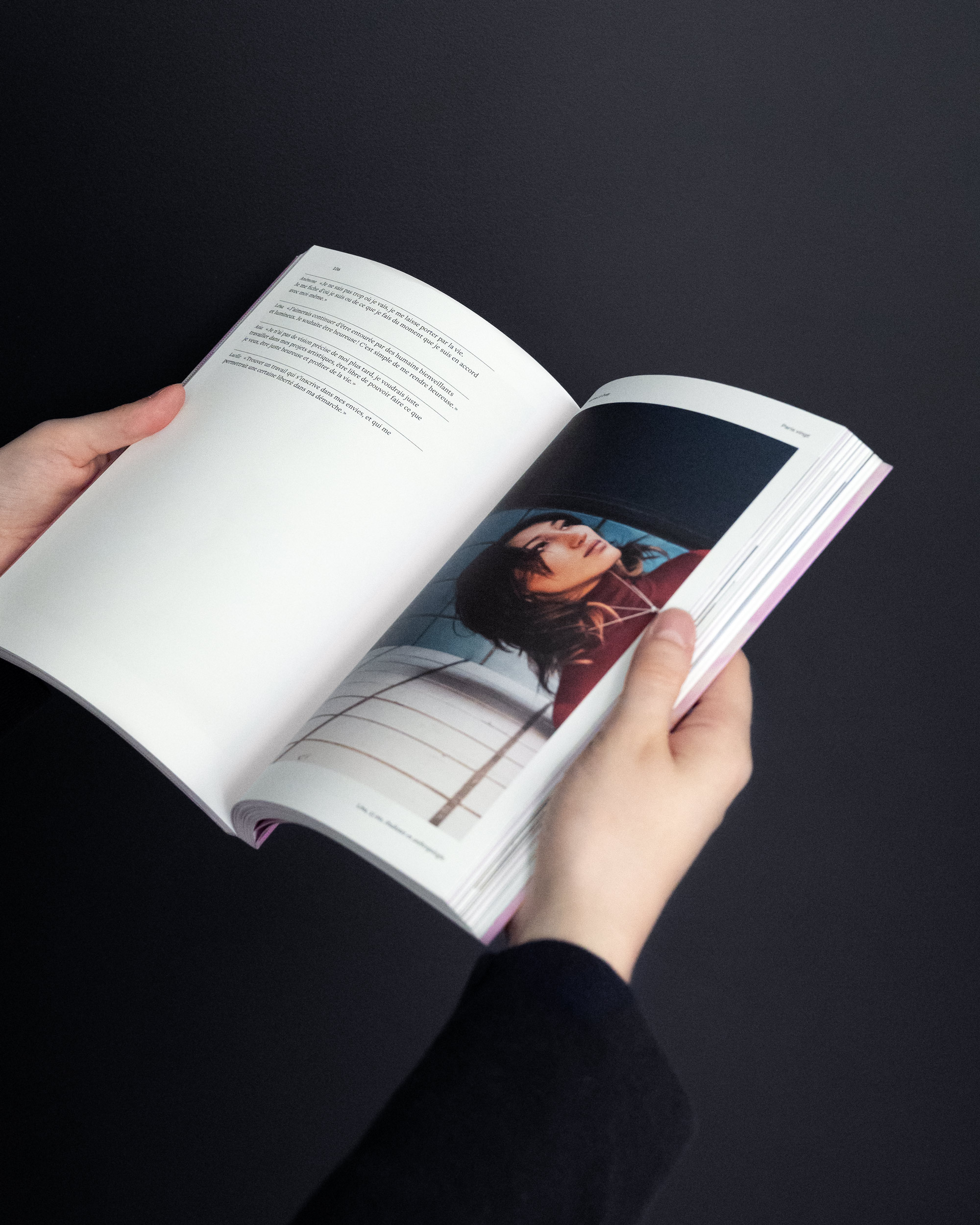 Série photographique de Karine Le Ouay pour le livre Être vingt ans