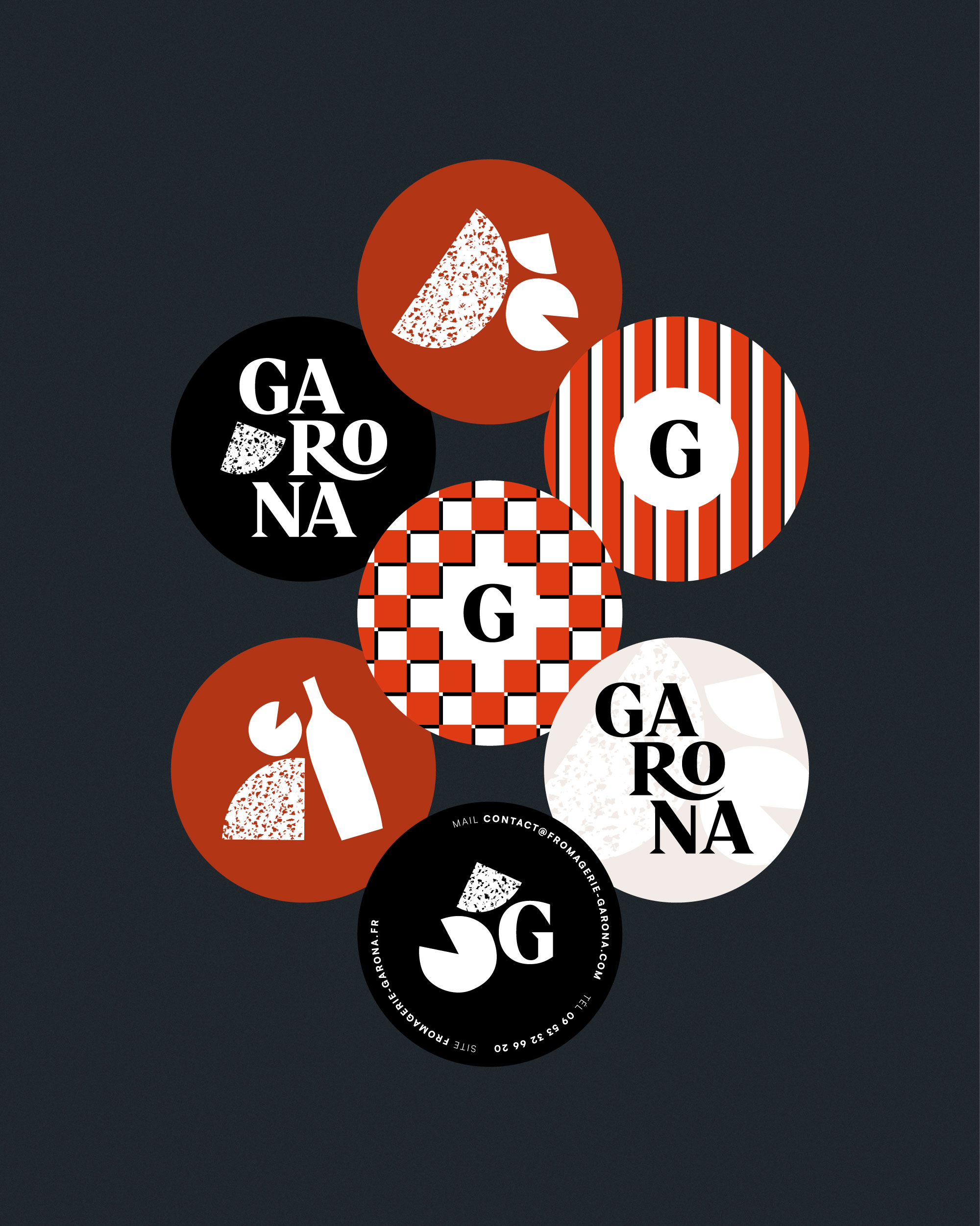 Stickers pour la fromagerie Garona
