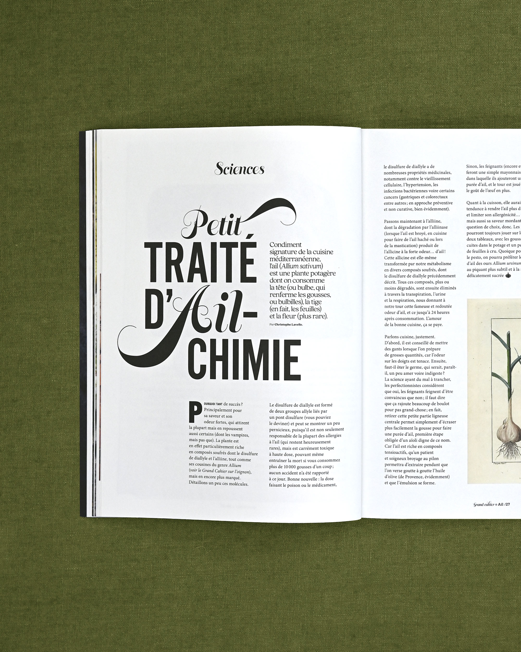 Double-page extraite des Grands Cahiers 180 °C