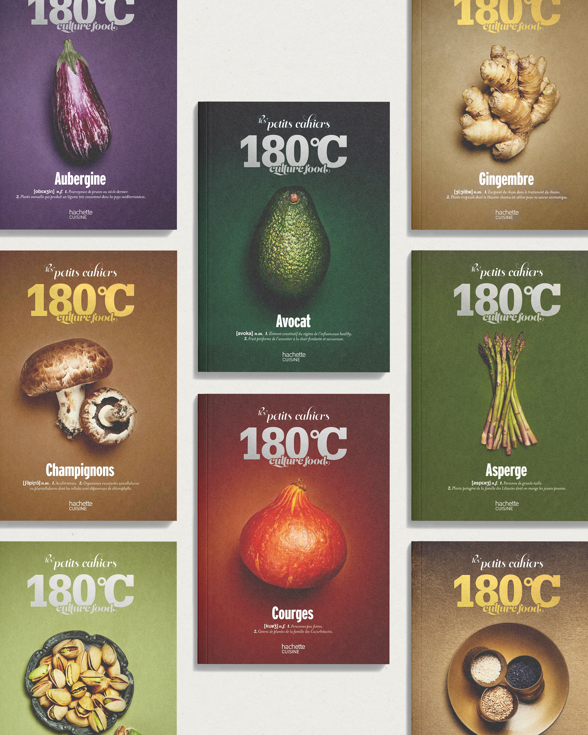 Couvertures des Petits Cahiers 180 °C